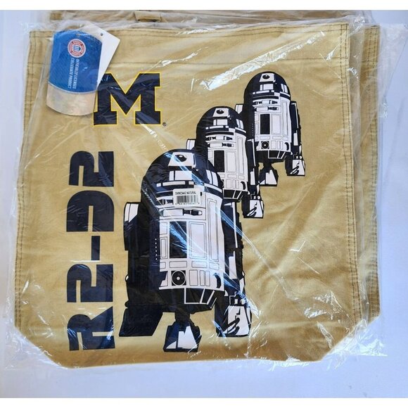 Star Wars R2-D2 Reusable Shopping bag Michigan Wolverines Printed Canvas bag - Picture 1 of 8